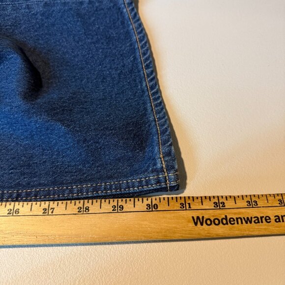 Old Navy Women 14 Wide Leg Jeans Dark Wash Denim Mid Rise Cotton Blend Modern - Picture 9 of 11